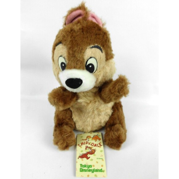 Disney Tokyo Disneyland Chip & Dale Plush Stuffed Animal 7 Inch Japan New w Tags - Picture 1 of 6
